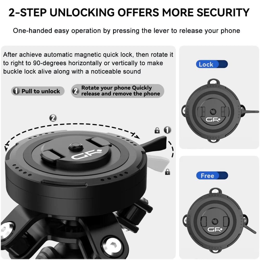 GRXPLORE GR-MT6 Handebar Mount Kit with Vibration Dampener